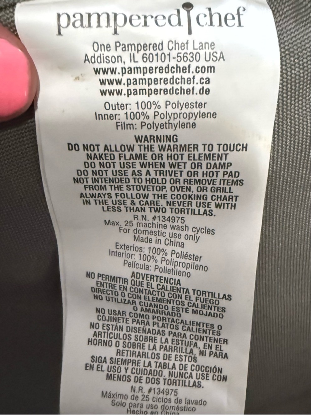 Pampered Chef Tortilla Warmer - Picture 3 of 4